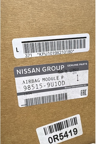 Nissan Note E11 2006-2010 Yolcu Hava Yastığı Aırbag 98515-9u10d .