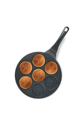 Thermoad Alüminyum Döküm Smile Emojili Pankek Tavası 28 CM Gri Thermoad Alüminyum Döküm Smile Emojili Pankek Tavası 28 CM Gri