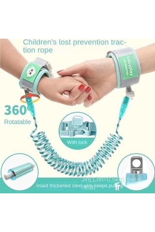 Karanlıkta Parlayan Anahtar Kilitli Çocuk Gezinme Önleyici Bileklik