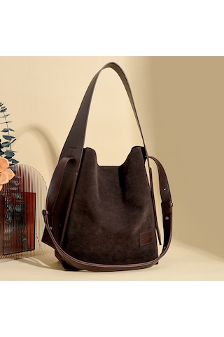 Yeni Stil Kova Çanta Kadın Yeni Stil Üst Düzey İşe Gidip Gelme Omuz Koltuk Altı Çantası Büyük Kapasiteli Postacı Çantası Kahve Rengi Ana Resim Rengi Diğer