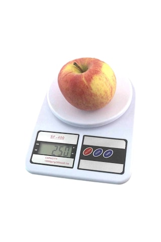 Lcd Ekranlı Dijital Hassas Mutfak Terazisi Tartısı Baskülü Antrasit - Mavi - Siyah