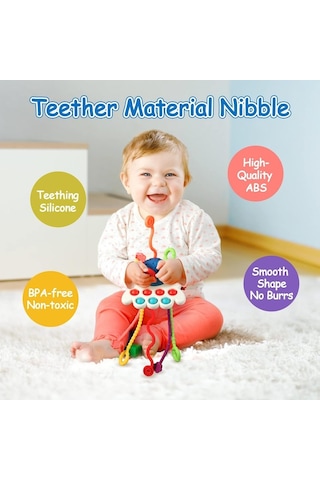 Yaşındakiler Için Montessori Oyuncakları, Bebekler Için Duyusal Oyuncaklar, Gıda Sınıfı Silikon Çekme Ipi Aktivite Oyuncak, Ince Motorlu Oyuncaklar, Seyahat Oyuncakları, Yürümeye B