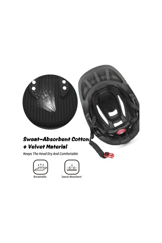 Geeroyoo Çocuk Kaskı İç Astarı Seti - Yb18542 Ve Y11984 Uyumlu, Kalın+ince 2'li Takım, Ter Emici Siyah