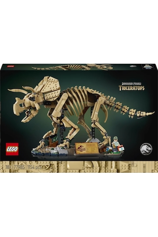 LEGO® Jurassic World Dinozor Fosilleri: Triceratops 77985 - Yetişkinler için Minifigür İçeren Model Yapım Seti (1154 Parça)