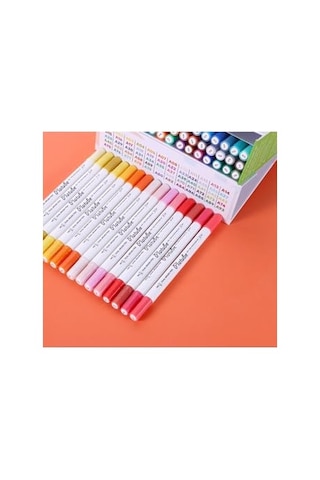 Platube Çift Taraflı Brush Pen 60'li Marker Kalem Seti Bullet Jurnal Mandala Eskiz Boyama Seti
