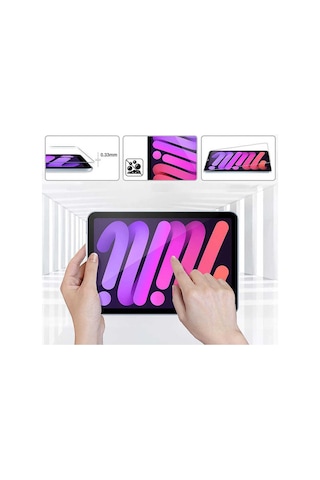 iPad Mini 6 Uyumlu 2021 Fuchsia Tablet Temperli Cam Ekran Koruyucu