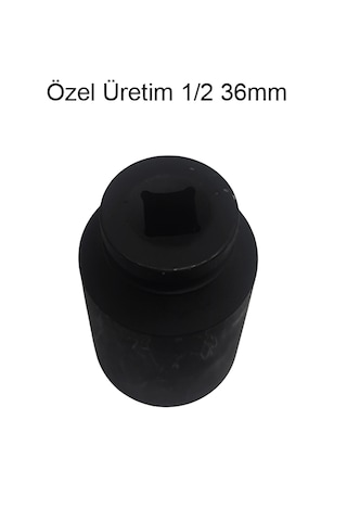 1/2 36mm Lokma Derin Havalı Siyah Uzun Özel Üretim