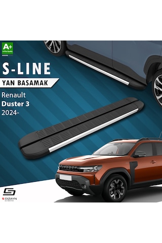 S-dizayn Renault Duster 3 S-line Aluminyum Yan Basamak 183 Cm 2024 Üzeri A+ Kalite