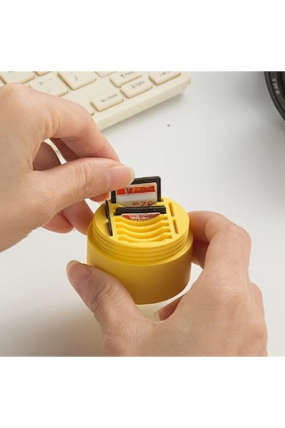 Elmpaly Siyah Sku'lu 7 Sd Ve 4 Tf Kart İçin Kompakt 3d Baskılı Taşınabilir Şok Ve Toz Korumalı Şeffaf Sd Kart Organizör Kutusu