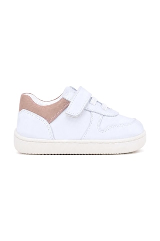 Rakerplus Bob Beyaz Nubuk Pudra Hakiki Deri Bebek Sneaker Ayakkabı