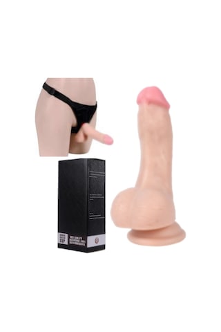 Hızlı Express Sexy Belden Bağlamalı Protez Penis Realistik Dildo 16 Cm Strapon