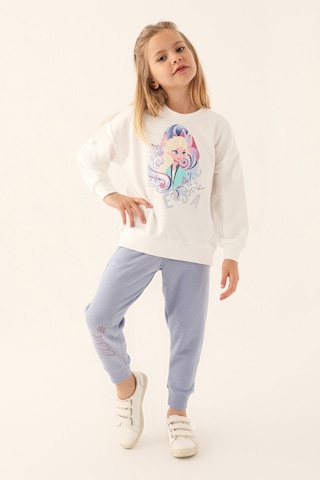 Frozen Krem Kız Çocuk Eşofman Takımı Krem