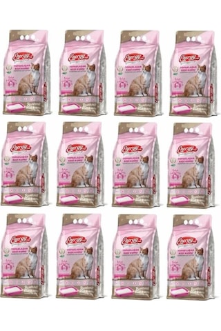 Energy Bebek Pudralı İnce Topaklaşan Bentonit Kedi Kumu 12 x 10 L