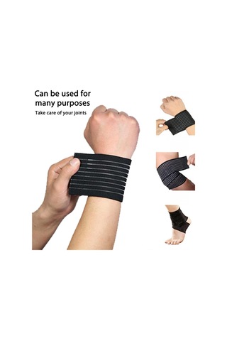 Siyah, Elastik Bilek Kayışı Nefes Alabilen El Ateli Ayarlanabilir Sıkıştırma