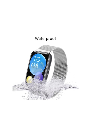 Huawei Watch Fit 2 Uyumlu Metal Hasır Manyetik Kordon Paslanmaz Çelik, Şık & Dayanıklı