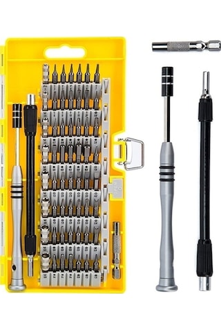 Trendooze Vanadyum Tornavida Telefonu Siyah Seti Krom Cep Çanta Bez Bakım Aracı Adet 60 + Ff