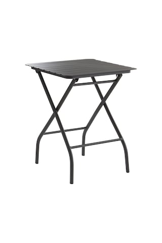 Jotex Montmartre Kafe Masası 60x60 Cm, Katlanabilir, Hafif, Paslanmaz Alüminyum Dış Mekan Masası Siyah