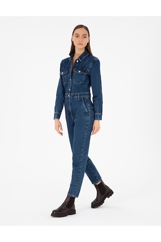 Pierre Cardin Kadın Mavi Tulum Jean 50293814-vr036
