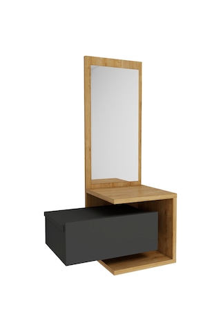 Arnetti Stella Aynalı Dresuar Duvara Monte Antrasit , Safirmeşe Antrasit - Safirmeşe