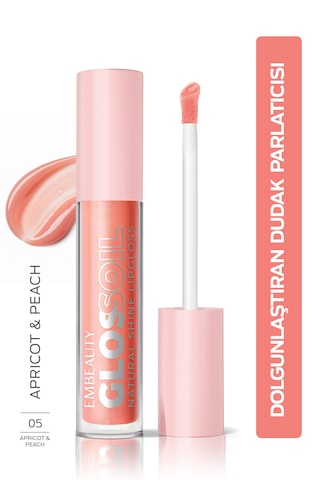 Embeauty Sunset Peach No:2 Glossoil - Nemlendirici, Dolgunlaştırıcı Dudak Parlatıcısı Apricot Peach 02
