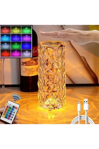 Hangast Hl-004rgb 5v Şarjlı Masa Lambası Led Dokunmatik 16 Renkli
