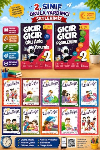 2.sınıf Oku Anla Yorumla + Problemler + Kayda Değer Hikaye Seti