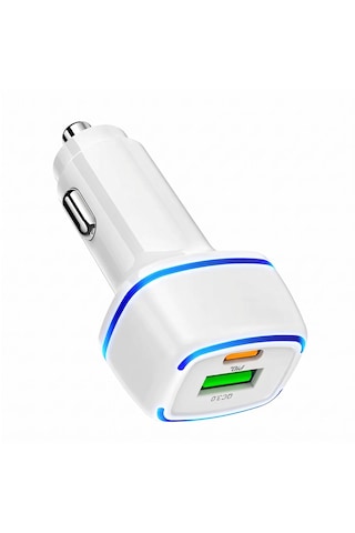 Wiks 48w Süper Hızlı Araç Şarj Cihazı - Pd 30w & Qc 18w Çift Girişli Usb Adaptör