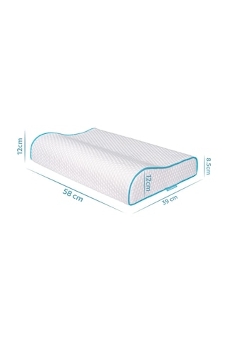 Viscofoam Yüksek Boyun Destekli Ortopedik Yastık Visco Yastık 58x39x12-8.5cm