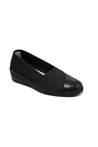 Sandalet Kadın 7337 Green Life Stretch Women's Footwear Black Siyah