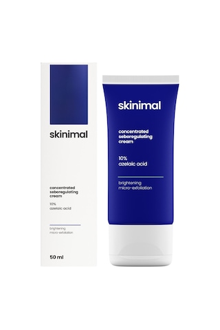 Skinimal Azelaik Asit İçeren Akne Karşıtı Sebum Azaltıcı ve Aydınlatıcı Krem 50 ML