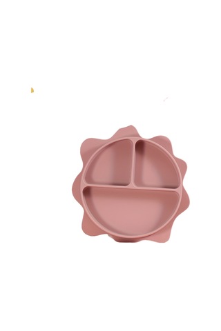 Eğlenceli Ve Renkli Çizgi Film Güneş Şeklindeki Gıda Sınıfı Silikon Bebek Bölücü Tepsi