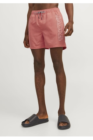 Jack & Jones Erkek Logo Baskılı Deniz Şortu - Fiji 12253118 - Gülkurusu