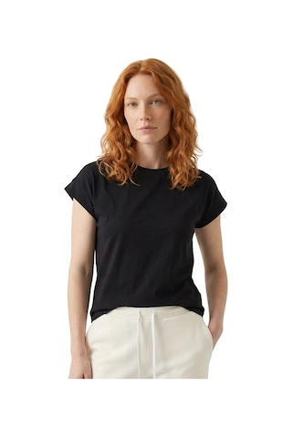 Sportive Aven Kadın Siyah Günlük Stil T-shirt 26yk0028-syh