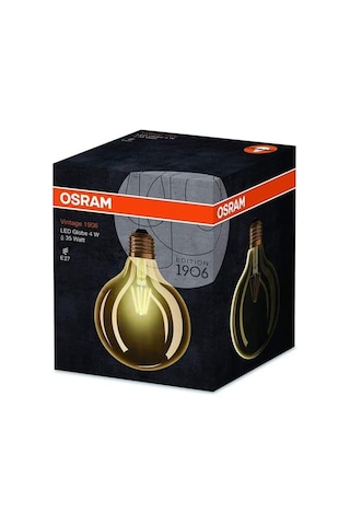 Osram Led Vintage Gold Globe Sarı Işık 380 Lümen E27 Duy Ampul Sa