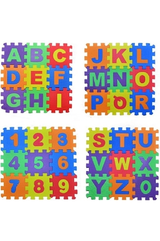 Eva Puzzle Harf ve Sayılar Oyun 36 parça puzzle 9CM x 9CM Eva Puzzle Harf ve Sayılar Oyun 36 parça puzzle 9CM x 9CM