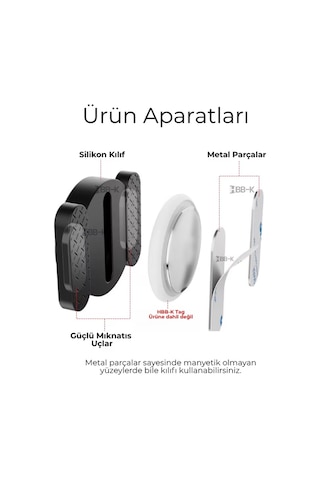 Apple Uyumlu AirTag Manyetik Kılıf Tekli Paket
