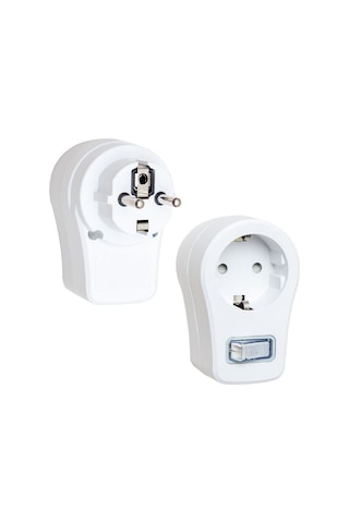 Powermaster 16816 Tekli Anahtarlı Akım Korumalı Priz Beyaz