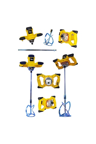 Teknoloji 3400 W 6 Kademe Devir Ayarlı Elektirikli Alçı Boya Ve Harç Karıştırıcı Mikser -lbr-profsynl