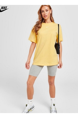 Sportswear Tee Kadın Tişört Bol Kesim Dn5697-795 Sarı