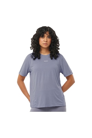 Salomon Shakeout Core Ss Tee W Kadın Koşu Tişörtü Lc2776100 Mavi