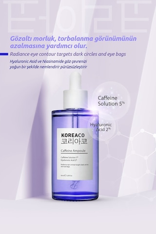 Koreaco Caffeine & Hyaluronic Acid İçerikli Ampoule 50 ML