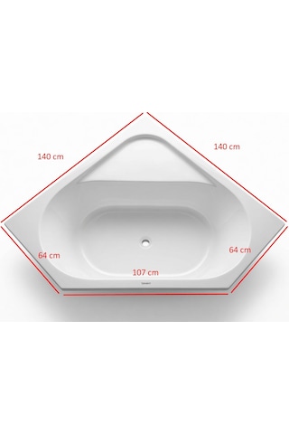 Duravit - 140x140 Cm Köşeli Panelsiz, Ayaksız Küvet Beyaz - Opal04576-
