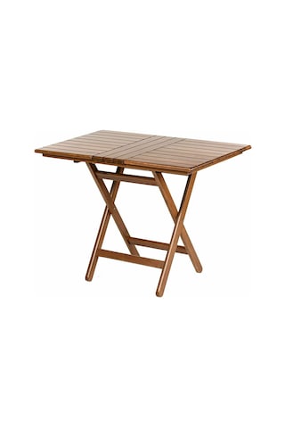 Bahçeme Kaş 60X100 Katlanabilir Ahşap Bahçe Balkon Masası