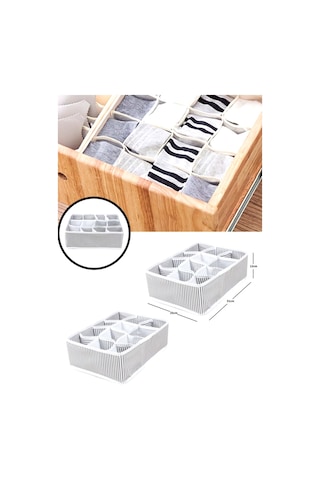 Periboia 12 Bölmeli Pratik Bölmeli Çekmece Düzenleyici Organizer Çok Renkli