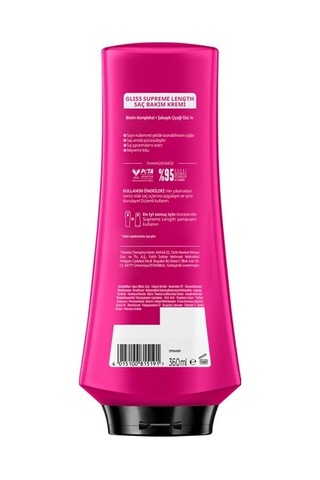 Schwarzkopf Gliss Supreme Length Saç Bakım Kremi 360 Ml 4015100815191-190