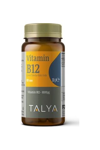 Talya Vitamin B12 İçeren Takviye Edici Gıda 1000 Mg 60 Tablet