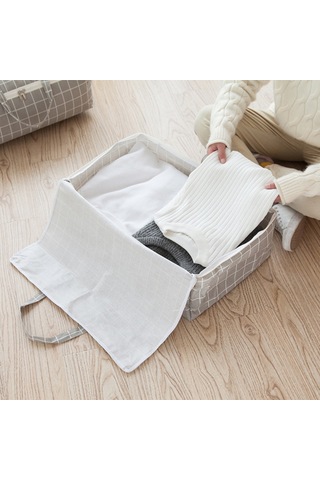 Mufunye Ekose Nem Ve Toz Geçirmez Saklama Çantası - Yatak, Yorgan, Yastık, Battaniye Ve Giysiler İçin Aile Boyu Yer Tasarrufu Sağlayan Çok Amaçlı Organizer Çok Renkli