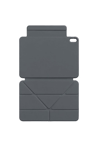Apple Uyumlu iPad 2025 10.9 10.nesil A16 Edz Manyetik Standlı Tablet Kılıfı - Koyu Gri Diğer
