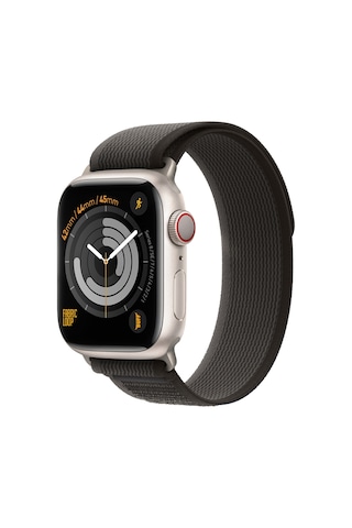 Buff Watch Fabric Loop Kayış 42/44/45mm Siyah-turuncu