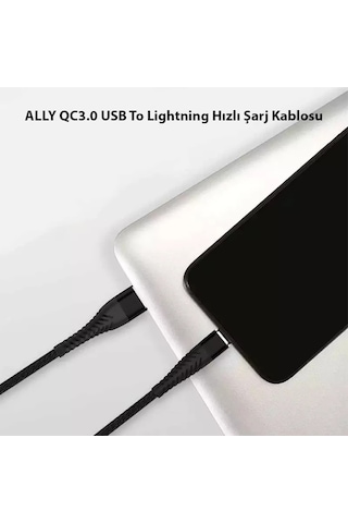 Ally Qc3.0 Usb To İphone Lightning Hızlı Şarj Kablosu- 5775